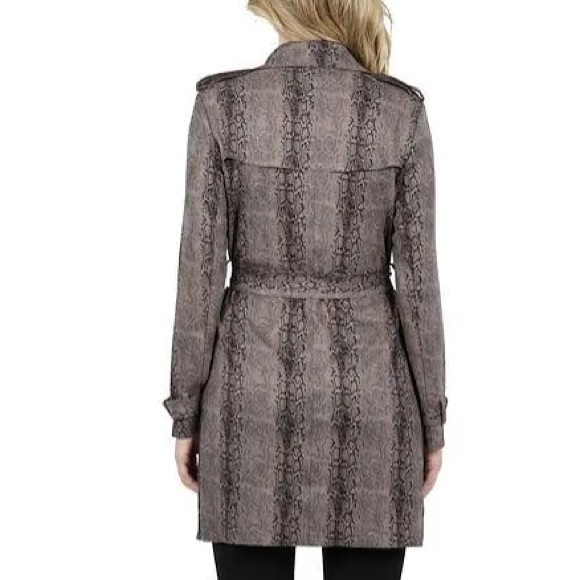 Women’s Snakeskin Trench Coat Jacket - Picture 3 of 7
